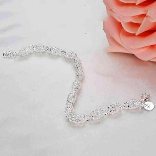 Foto 2 | Pulsera De Plata De Ley 925 Creativa Y Moderna Para Parejas De Novios - Venta Internacional.