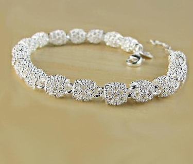 Foto 3 | Pulsera De Plata De Ley 925 Creativa Y Moderna Para Parejas De Novios - Venta Internacional.