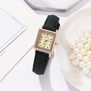 Foto 2 | Reloj Huoguo Correa De Poliuretano De Lujo Para Mujer Y Mujer Borde En Oro Rosa - Venta Internacional.