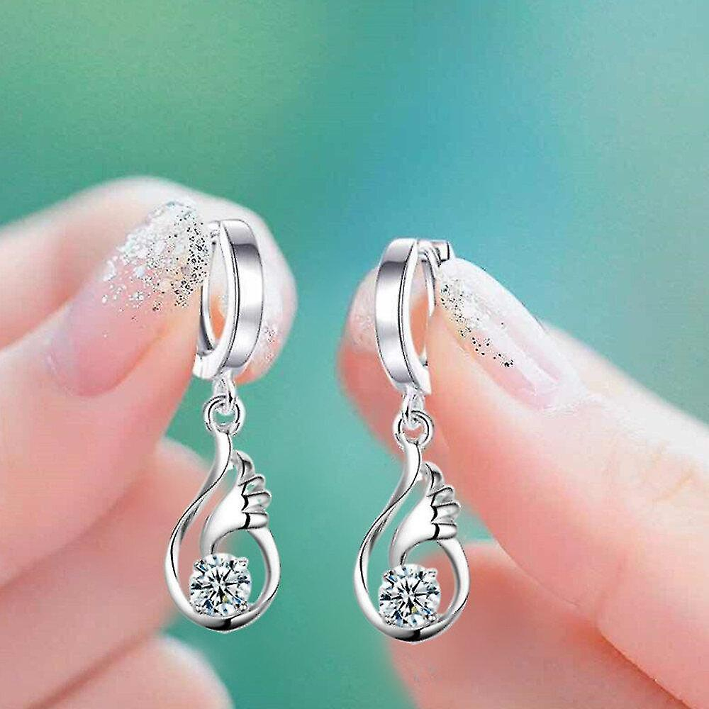 Foto 3 pulgar | Pendientes Huoguo De Cobre Con Borlas Largas Y Alas Retro Para Mujer (2 Unidades) - Venta Internacional.