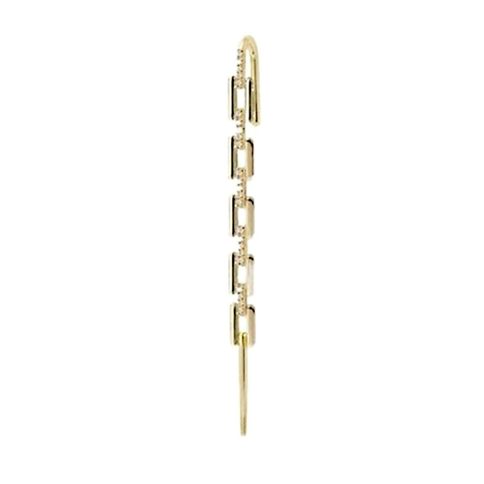 Foto 2 pulgar | Pendientes Huoguo Fashion Tipo Aurícula Tipo Clip De Alambre Dorado - Venta Internacional.