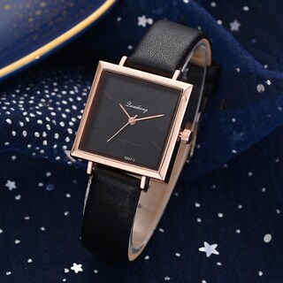 Foto 1 | Reloj De Pulsera Huoguo Fashion Para Mujer Piel De Cuarzo Y Acero Inoxidable - Venta Internacional.