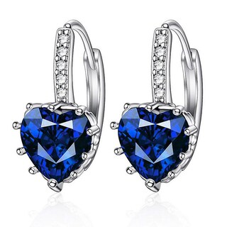 Foto 2 | Pendientes Huoguo Con Circonitas En Forma De Corazón A La Moda Para Mujer - Venta Internacional.