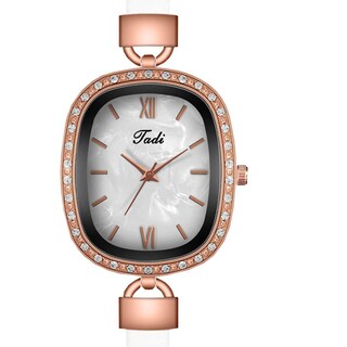 Foto 4 | Reloj Huoguo Nácar Ovalado Engastado Con Diamantes A La Moda Para Mujer - Venta Internacional.