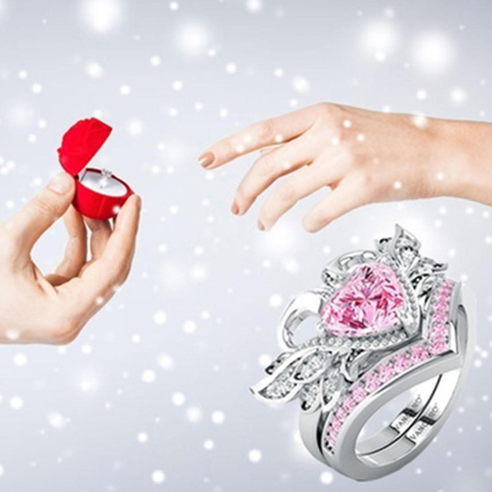 Foto 4 | Anillo Huoguo  Lujosa  Aristocrática Y Elegante Corona De Cisne  Gema Rosa - Venta Internacional.
