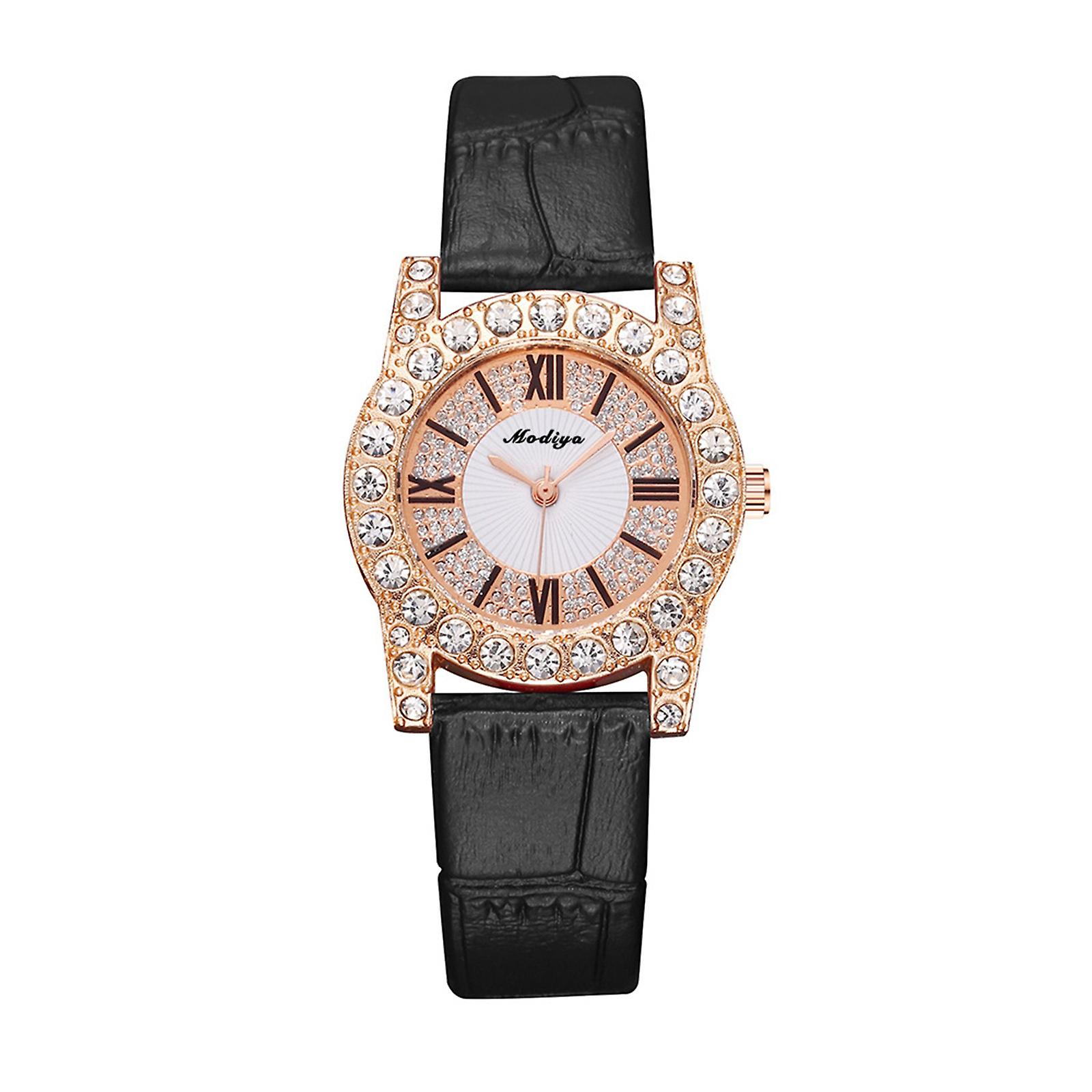 Foto 2 pulgar | Reloj Huoguo Fashion Con Diamantes De Imitación De Piel Sintética Para Mujer - Venta Internacional.