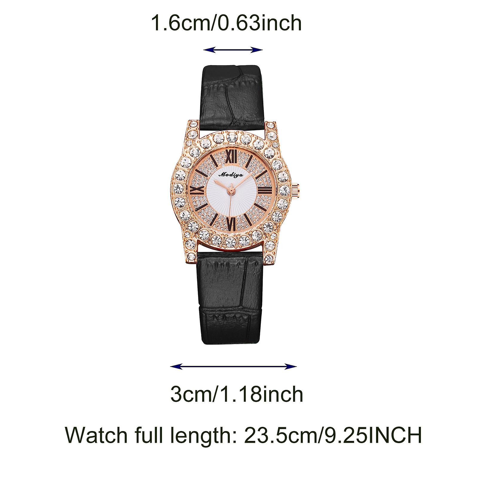 Foto 3 pulgar | Reloj Huoguo Fashion Con Diamantes De Imitación De Piel Sintética Para Mujer - Venta Internacional.