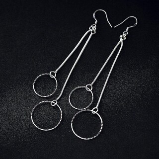 Foto 2 | Pendientes Huoguo Gancho De Cobre Para Mujer Con Colgante Redondo - Venta Internacional.