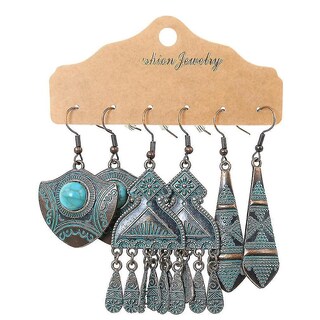 Foto 1 | Set De Pendientes Huoguo Tejidos A Mano Con Forma De Gota De Agua Con Forma De Gota De Agua - Venta Internacional.