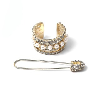 Foto 1 | Juego De Pendientes De Aleación Con Diamantes De Imitación Exagerados - Venta Internacional.