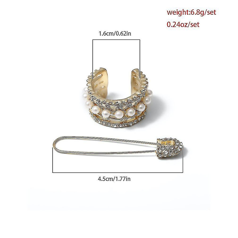 Foto 3 pulgar | Juego De Pendientes De Aleación Con Diamantes De Imitación Exagerados - Venta Internacional.