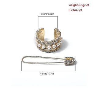 Foto 2 | Juego De Pendientes De Aleación Con Diamantes De Imitación Exagerados - Venta Internacional.