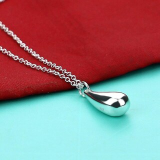 Foto 4 | Collar Huoguo Bebederos De Plata De Ley Con Forma De Gota De Agua - Venta Internacional.