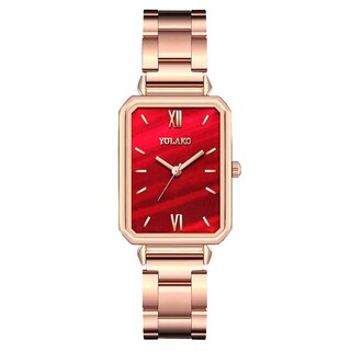 Foto 1 | Reloj Huoguo Con Números Romanos Rectangulares Creativos Para Mujer De Acero - Venta Internacional.
