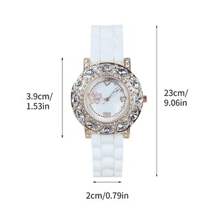 Foto 3 | Reloj Huoguo Vestido De Mariposa De Gel De Sílice Para Mujer En Oro Rosa - Venta Internacional.