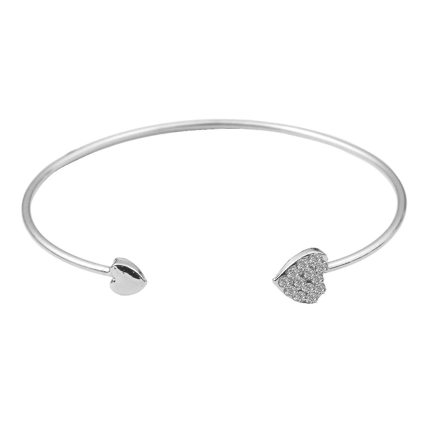 Foto 4 | Brazalete Huoguo Ajustable Con Doble Lazo En Forma De Corazón Y Cristal Dorado - Venta Internacional.
