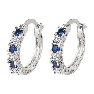 Foto 1 | Pendientes Aguamarina Con Diamantes Europeos Americanos Y Circonitas Para Mujer - Venta Internacional.