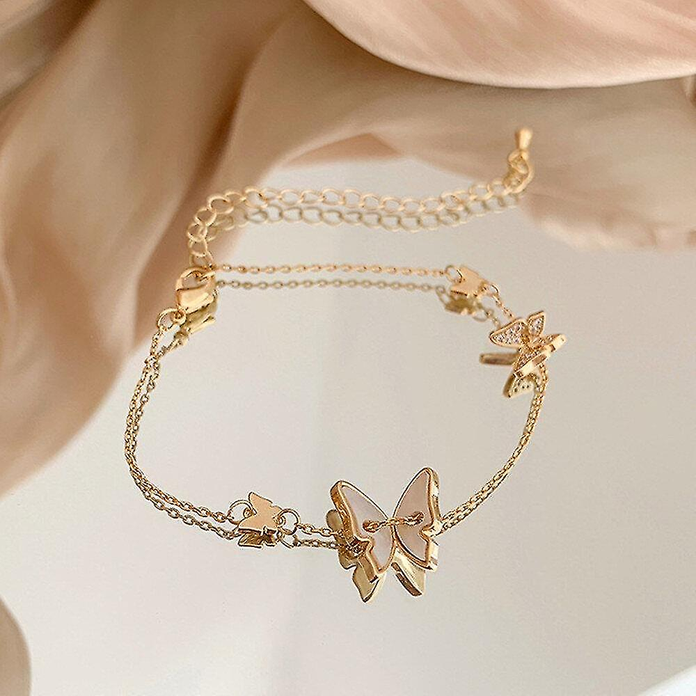 Foto 2 | Pulseras Doradas Con Mariposas Para Bodas De Mujer - Venta Internacional.