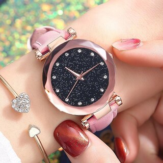 Foto 2 | Reloj Huoguo Casual De Cuarzo Para Mujer Con Correa De Piel - Venta Internacional.
