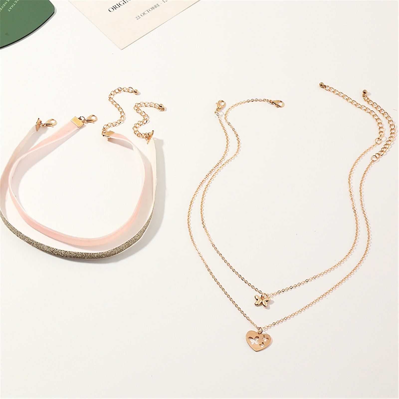 Foto 3 | Collar Huoguo Cadena Multicapa Con Forma De Mariposa Y Clavícula - Venta Internacional.