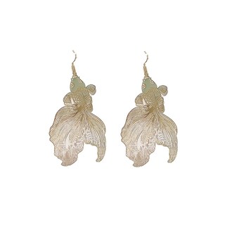 Foto 1 | Pendientes Huoguo Good Luck De Aleación De Carpa Dorada Para Mujer - Venta Internacional.