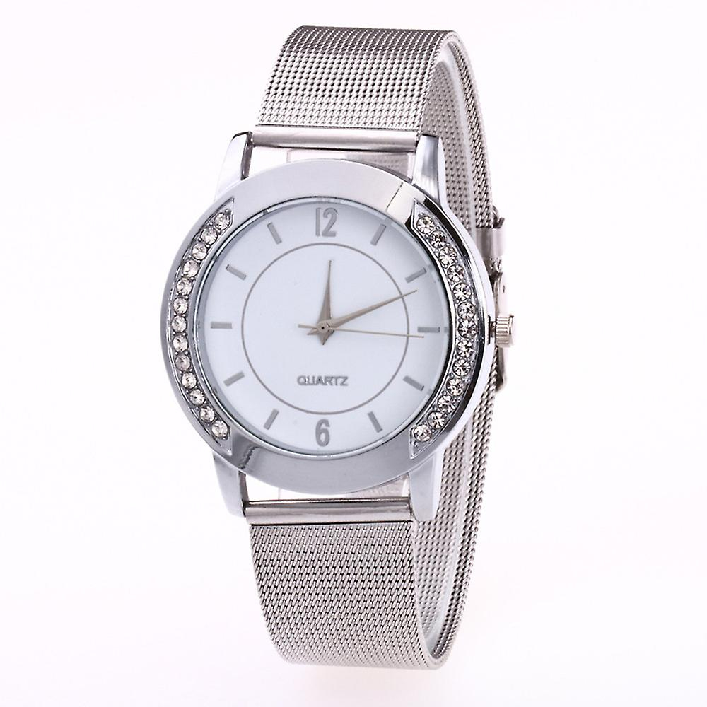 Foto 2 pulgar | Reloj De Pulsera Huoguo Fashion Para Mujer  Cristal Dorado  Acero Inoxidable - Venta Internacional.