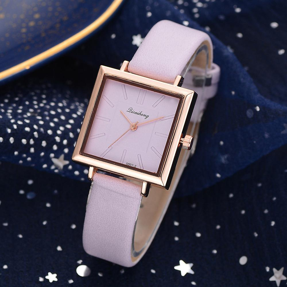 Foto 2 pulgar | Reloj De Pulsera Huoguo Fashion Para Mujer  Piel De Cuarzo Y Acero Inoxidable - Venta Internacional.