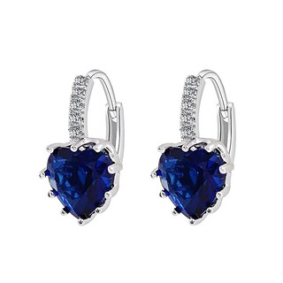 Foto 1 | Pendientes Huoguo Botón De Circonio Color Melocotón Corazón Multicolor - Venta Internacional.