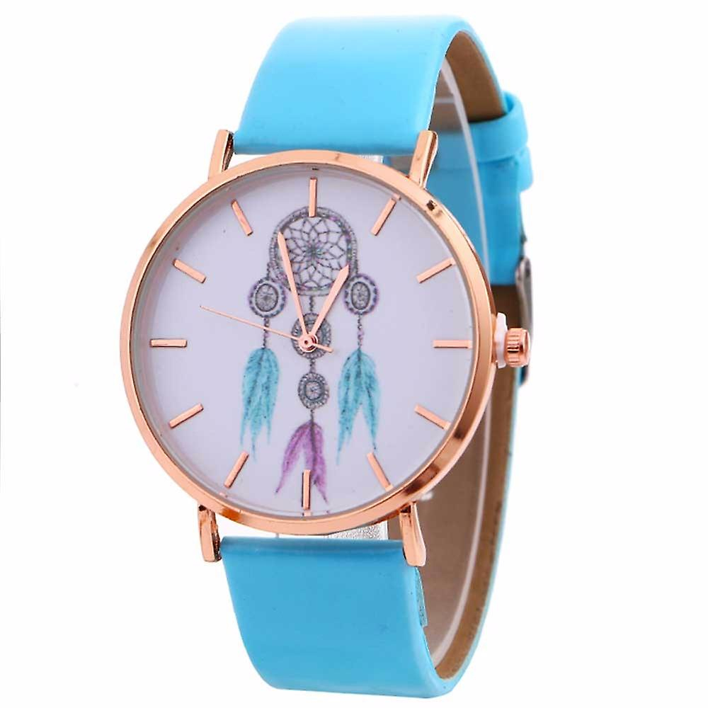 Foto 2 pulgar | Reloj Huoguo  Correa De Piel Con Estampado De Campanillas De Viento Para Mujer - Venta Internacional.
