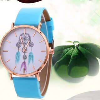 Foto 2 | Reloj Huoguo Correa De Piel Con Estampado De Campanillas De Viento Para Mujer - Venta Internacional.