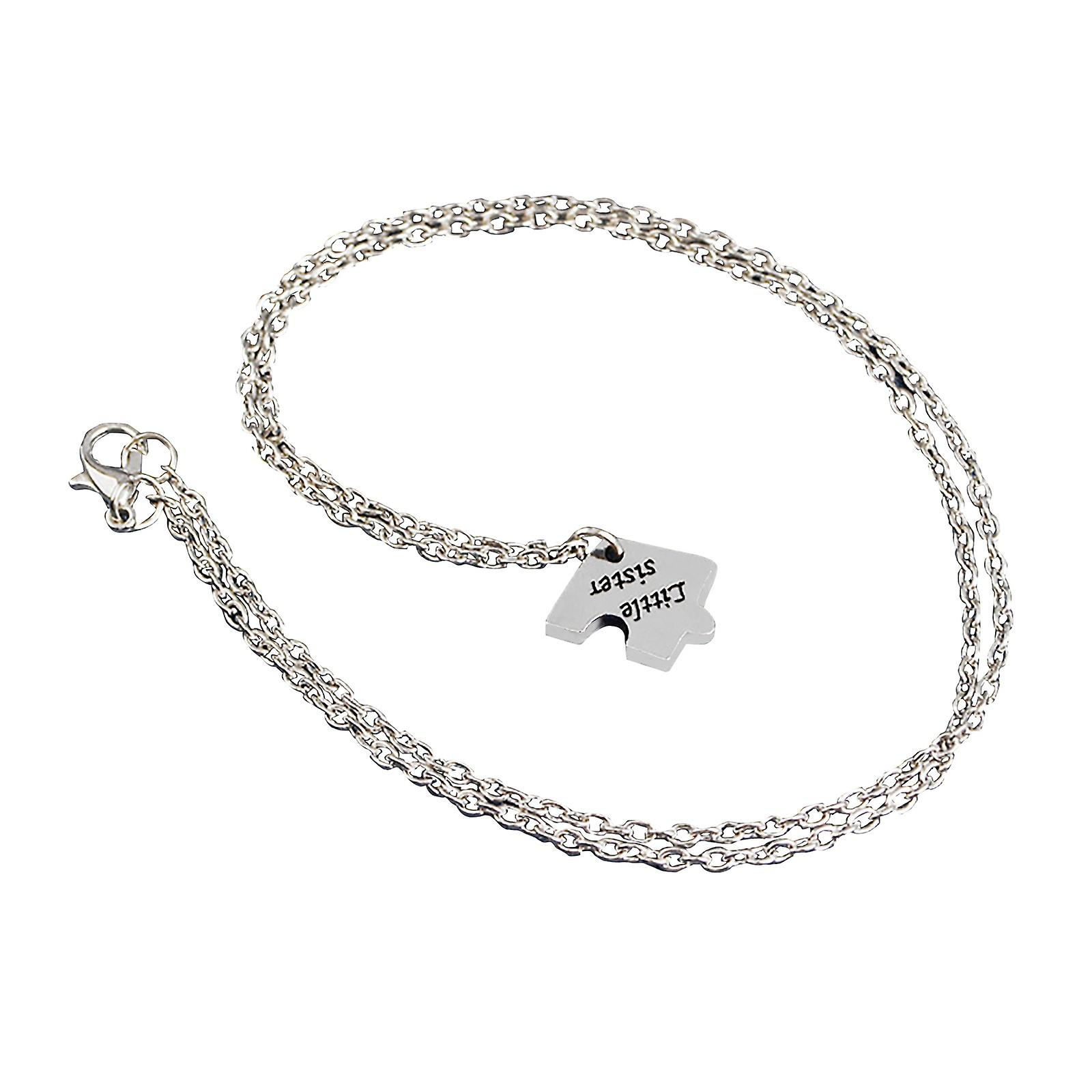 Foto 5 pulgar | Juego De Collares Huoguo Broken Heart Puzzle Mom Sister X3 Silver - Venta Internacional.
