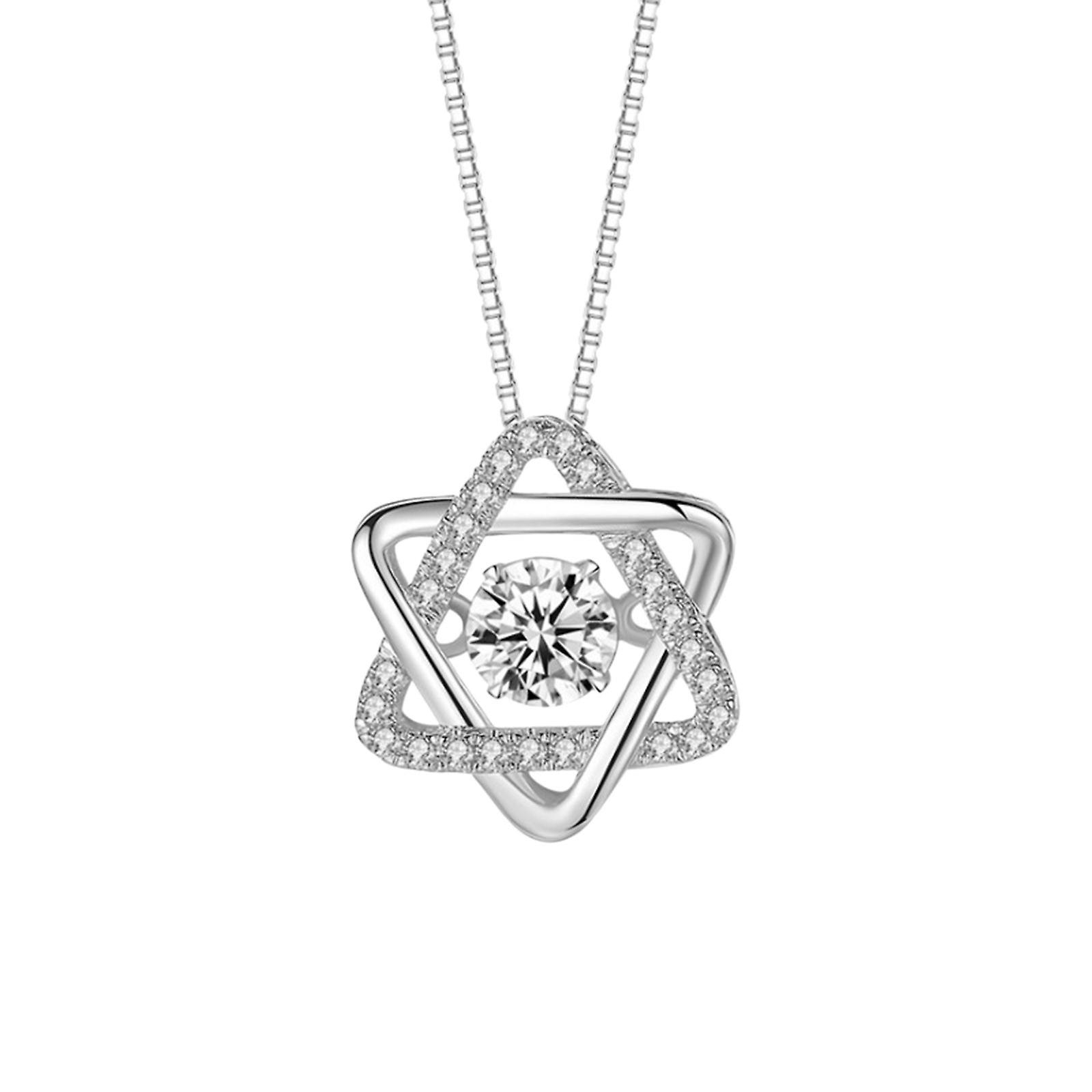 Foto 1 | Collar Huoguo De Doble Anillo De Cristal De Cobre Para Mujer - Venta Internacional.