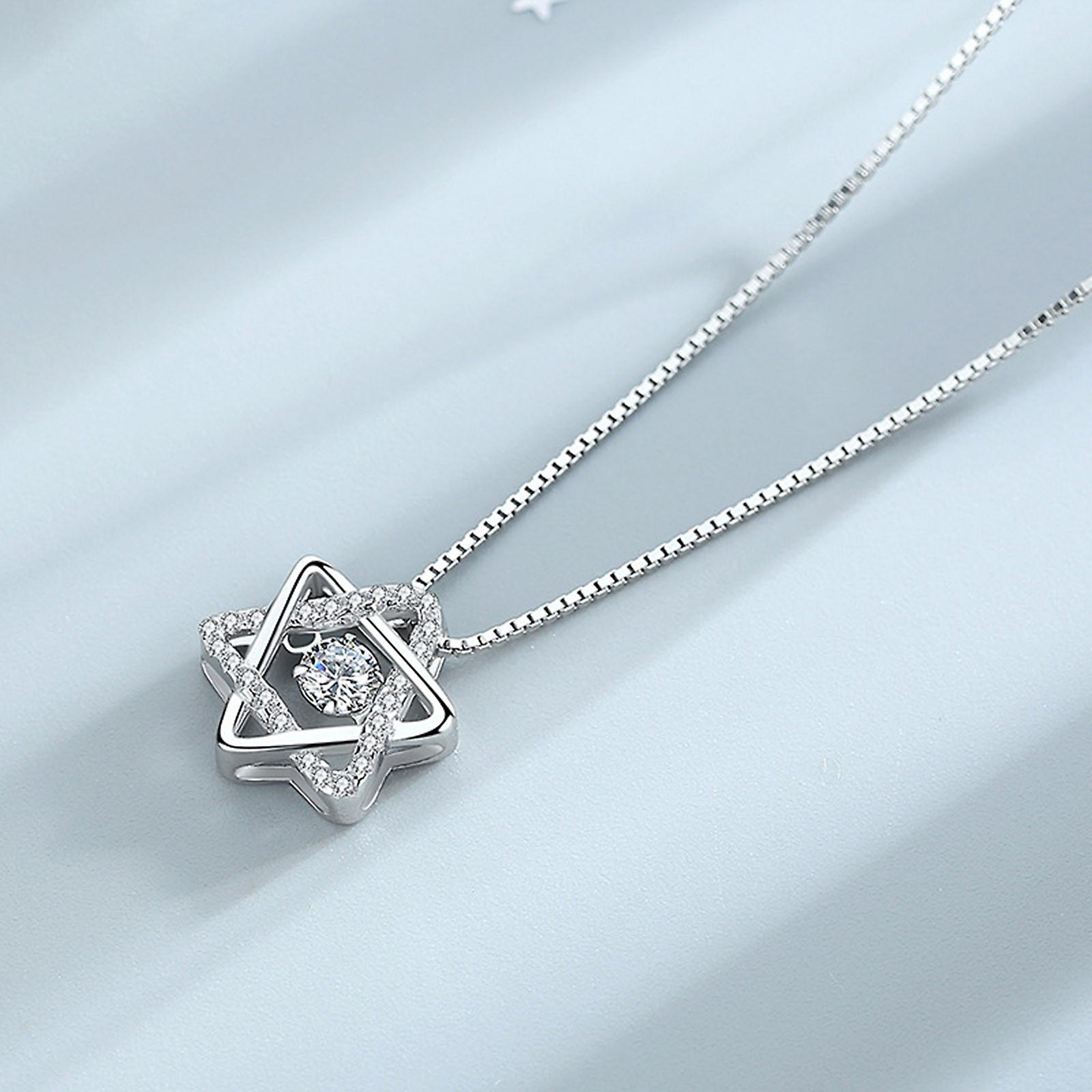 Foto 4 | Collar Huoguo De Doble Anillo De Cristal De Cobre Para Mujer - Venta Internacional.