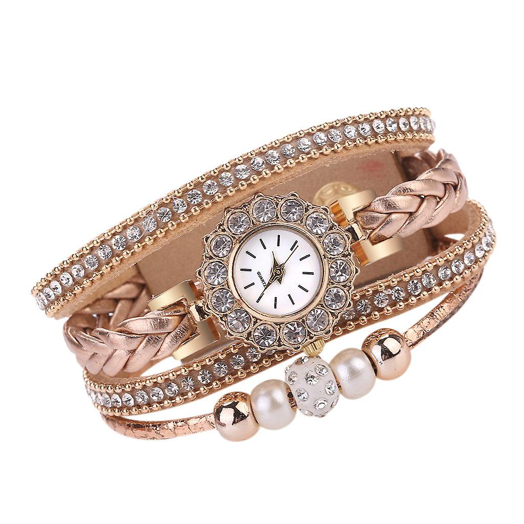 Foto 2 pulgar | Reloj Huoguo Weave Wrap Quartz Wrap  Pulsera Vintage Para Mujer - Venta Internacional.