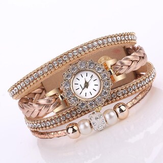 Foto 4 | Reloj Huoguo Weave Wrap Quartz Wrap Pulsera Vintage Para Mujer - Venta Internacional.
