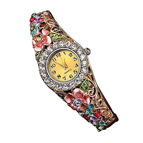 Foto 3 pulgar | Pulsera De Cuarzo Con Forma De Flor De Cristal De Lujo De Watch Huoguo Para Mujer - Venta Internacional.