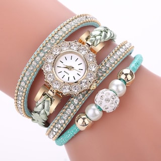 Foto 2 | Reloj Huoguo Weave Wrap Quartz Wrap Pulsera Vintage Para Mujer - Venta Internacional.