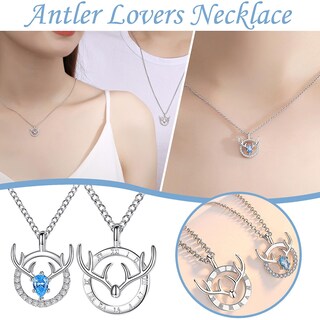 Foto 2 | Collar Huoguo Con Colgante De Cristal De Doble Anillo 2 Unidades - Venta Internacional.