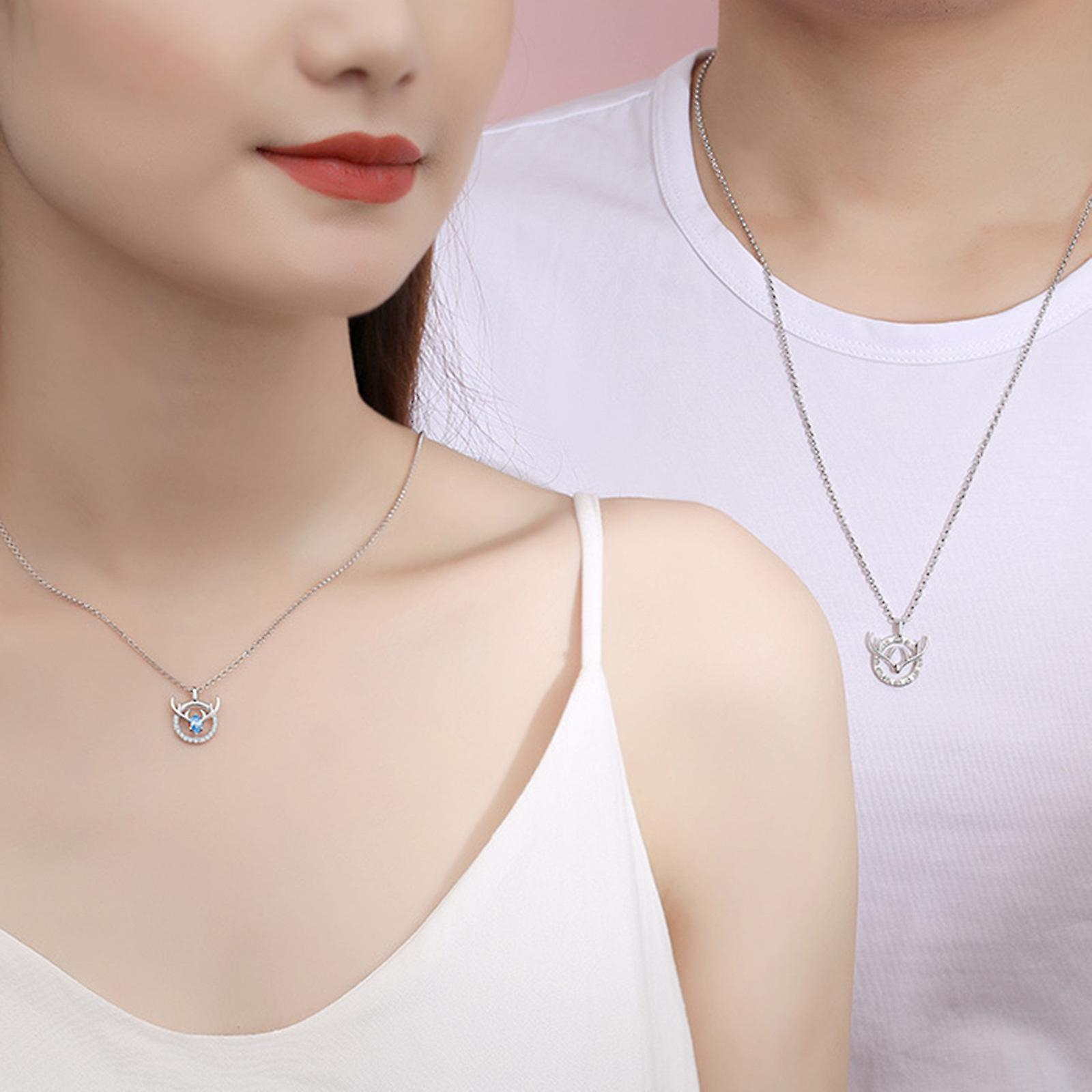 Foto 4 pulgar | Collar Huoguo Con Colgante De Cristal De Doble Anillo  2 Unidades - Venta Internacional.