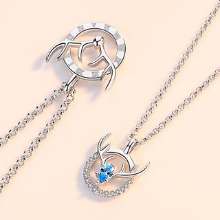 Foto 5 | Collar Huoguo Con Colgante De Cristal De Doble Anillo 2 Unidades - Venta Internacional.