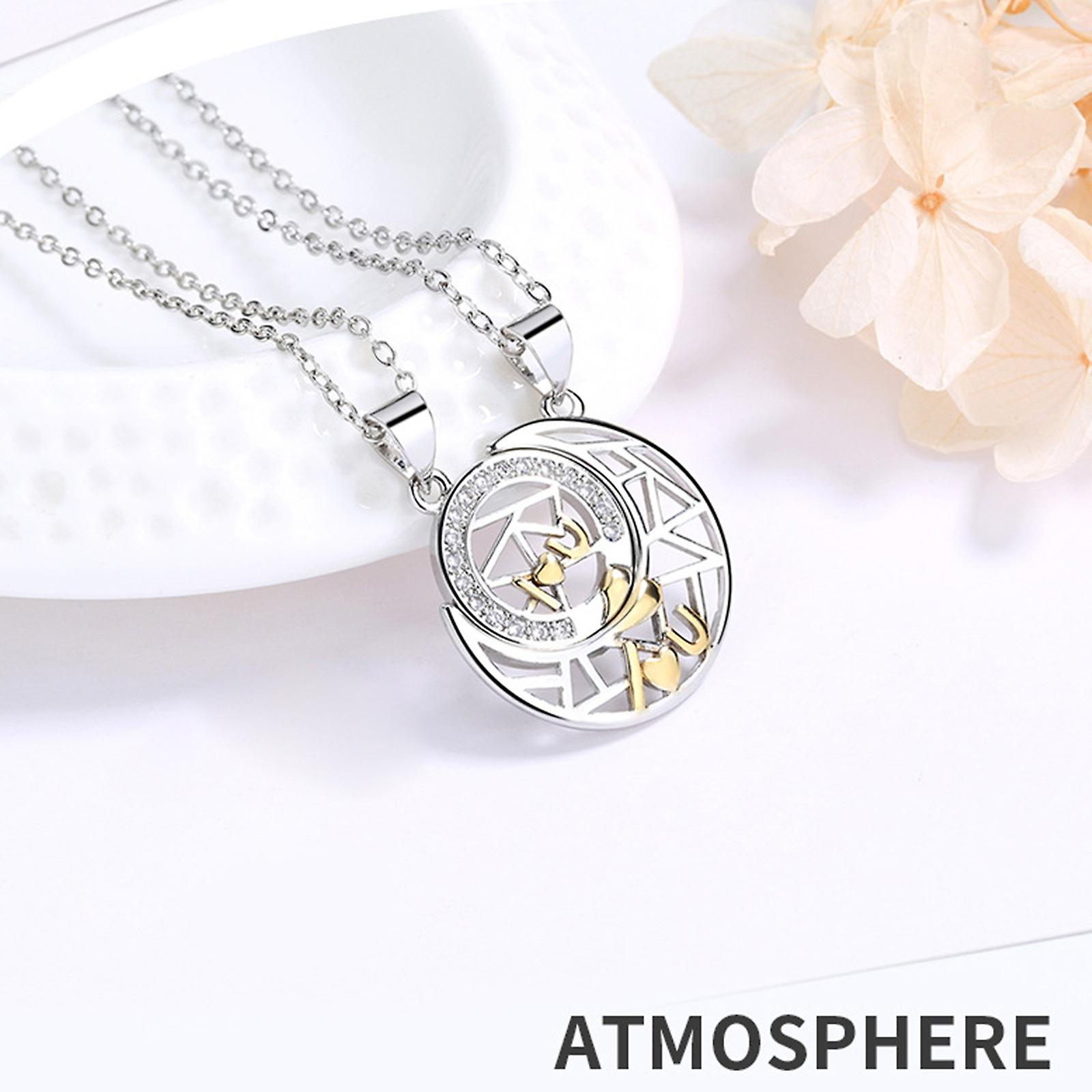 Foto 5 pulgar | Juego De Collares Huoguo Con Doble Anillo De Cristal Y Cobre - Venta Internacional.
