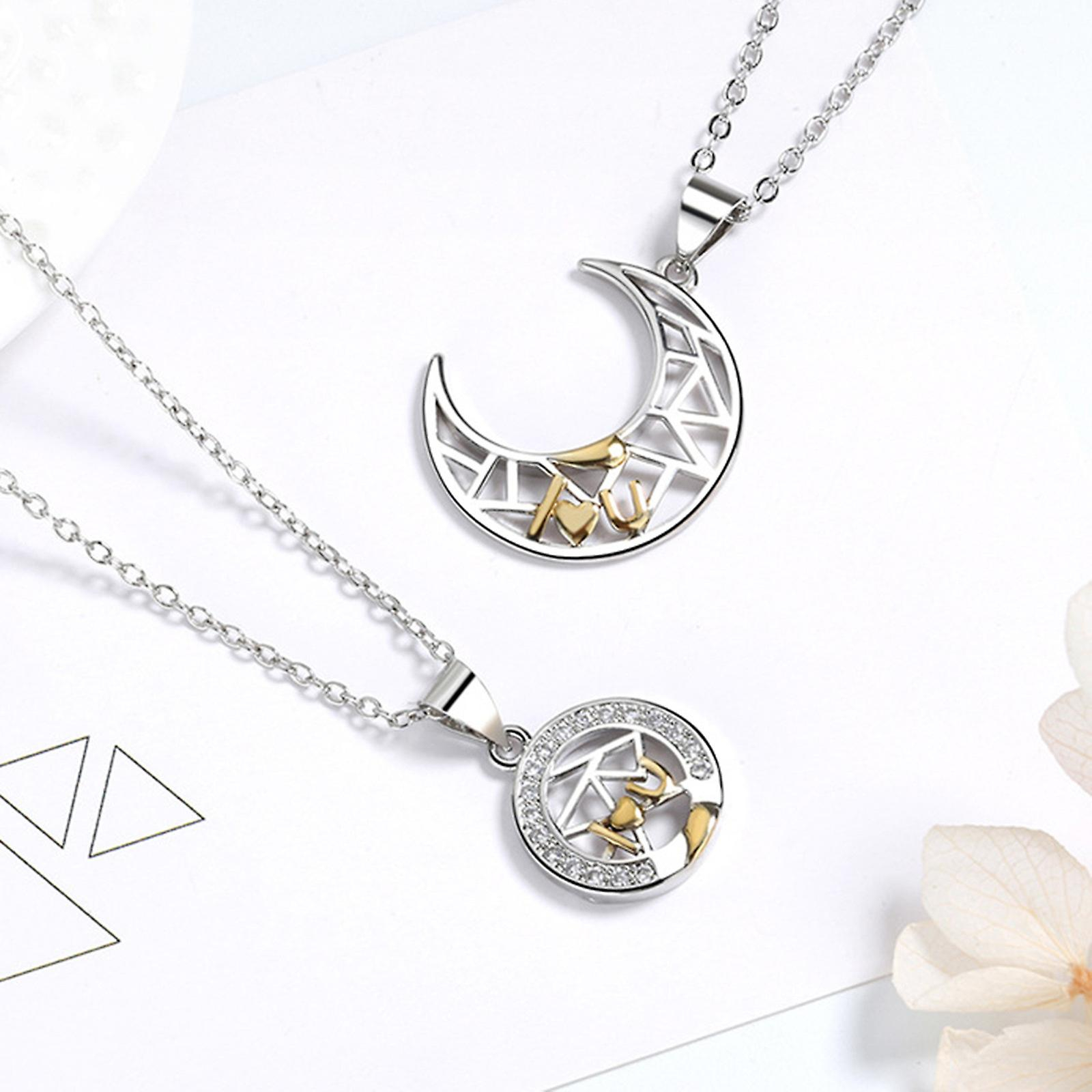 Foto 6 pulgar | Juego De Collares Huoguo Con Doble Anillo De Cristal Y Cobre - Venta Internacional.