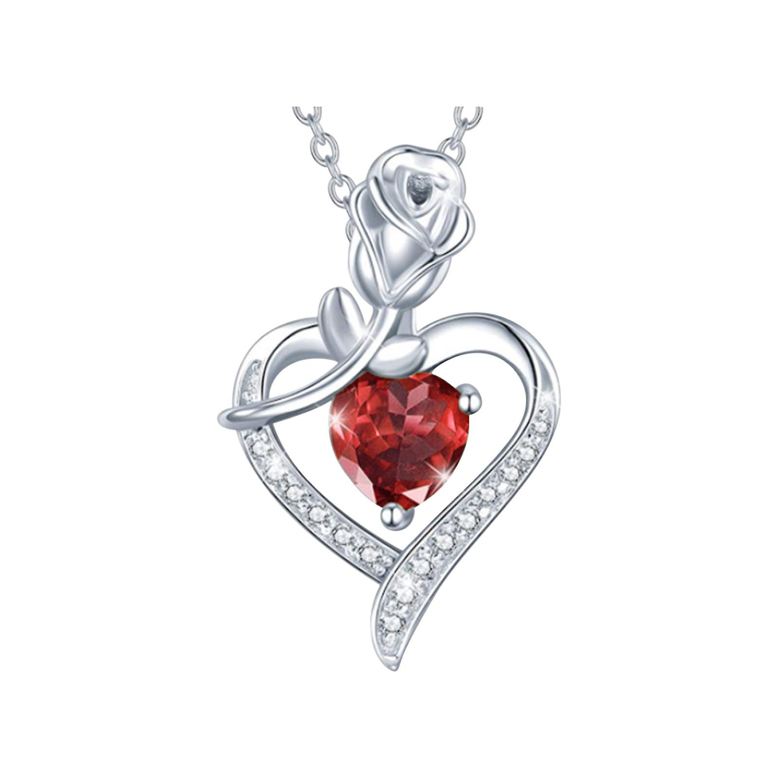 Foto 3 pulgar | Colgante Huoguo Fashion Con Forma De Corazón De Amor Rosa Y Diamante - Venta Internacional.