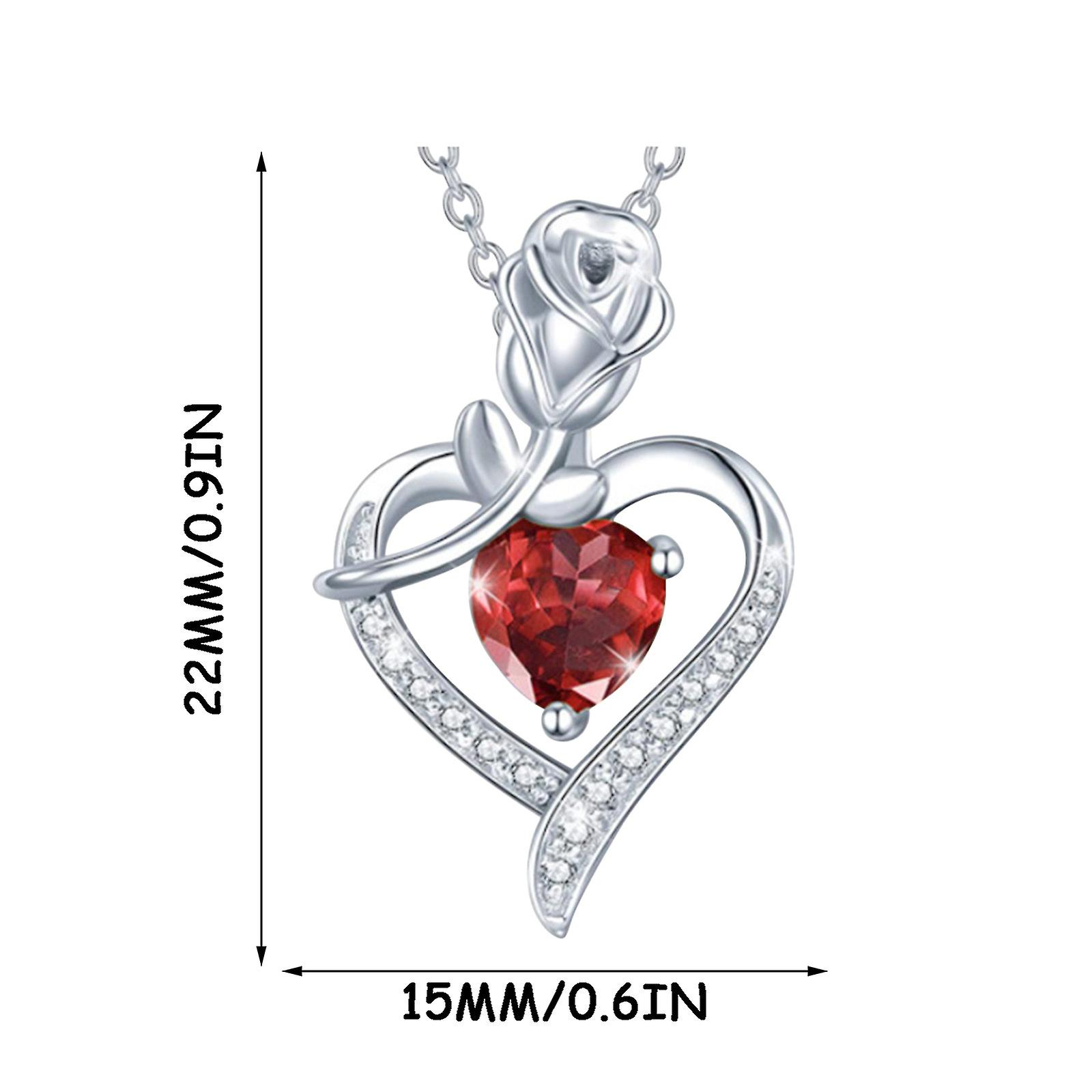 Foto 4 pulgar | Colgante Huoguo Fashion Con Forma De Corazón De Amor Rosa Y Diamante - Venta Internacional.