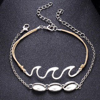 Foto 1 | Juego De Tobilleras Y Pulseras Para Mujer Joyería De Aleación Bohemia Wave - Venta Internacional.