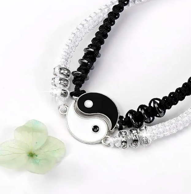 Foto 2 | Elegante Set De Joyería Xtellar Tai Chi: Pulsera & Collar De Amistad Con Columna Hexagonal