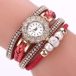Foto 2 | Reloj Huoguo Weave Wrap Quartz Wrap Pulsera Vintage Para Mujer - Venta Internacional.