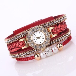 Foto 4 | Reloj Huoguo Weave Wrap Quartz Wrap Pulsera Vintage Para Mujer - Venta Internacional.