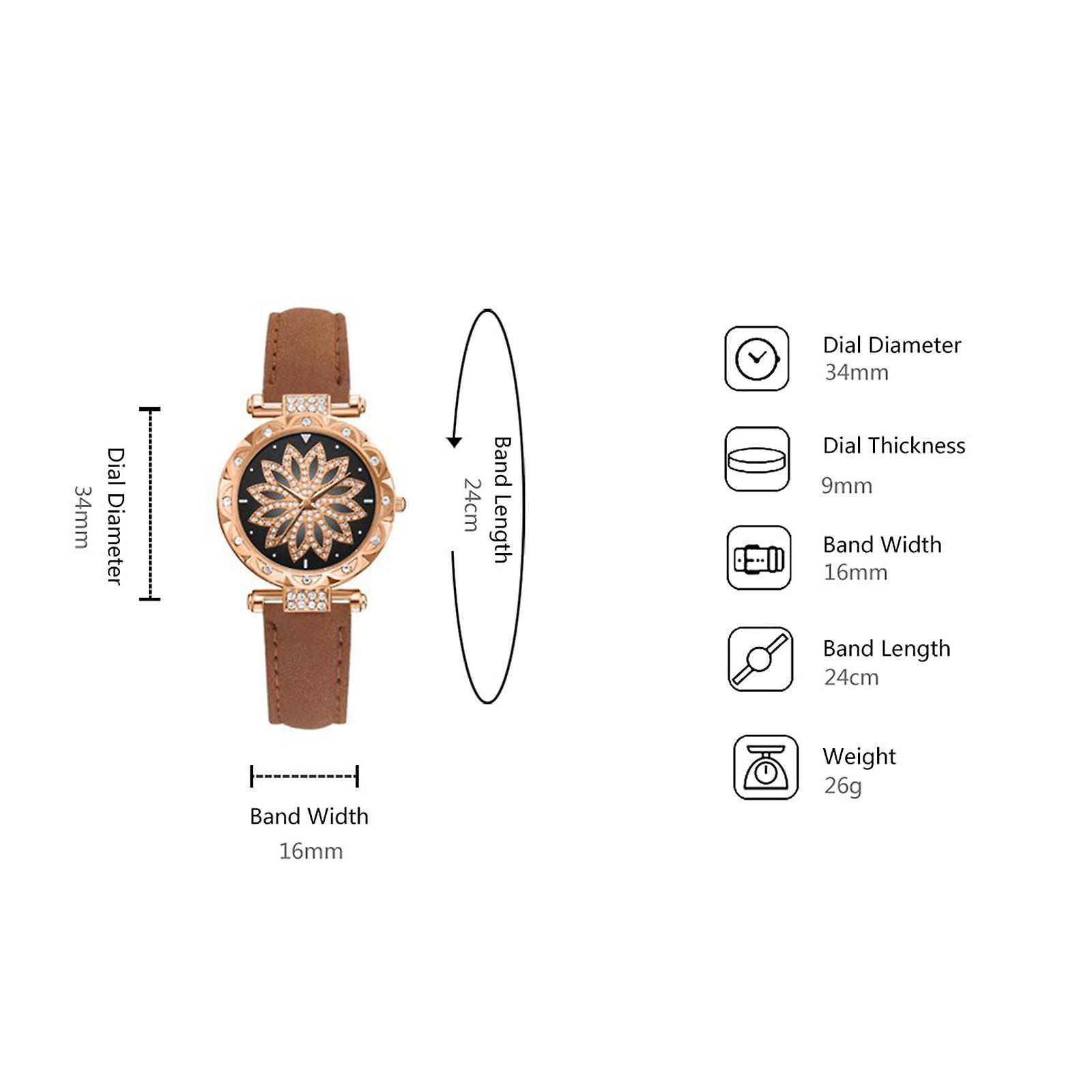 Foto 2 pulgar | Reloj Huoguo Para Mujer Con Correa Y Esfera En Forma De Hoja Con Forma De Estrella - Venta Internacional.