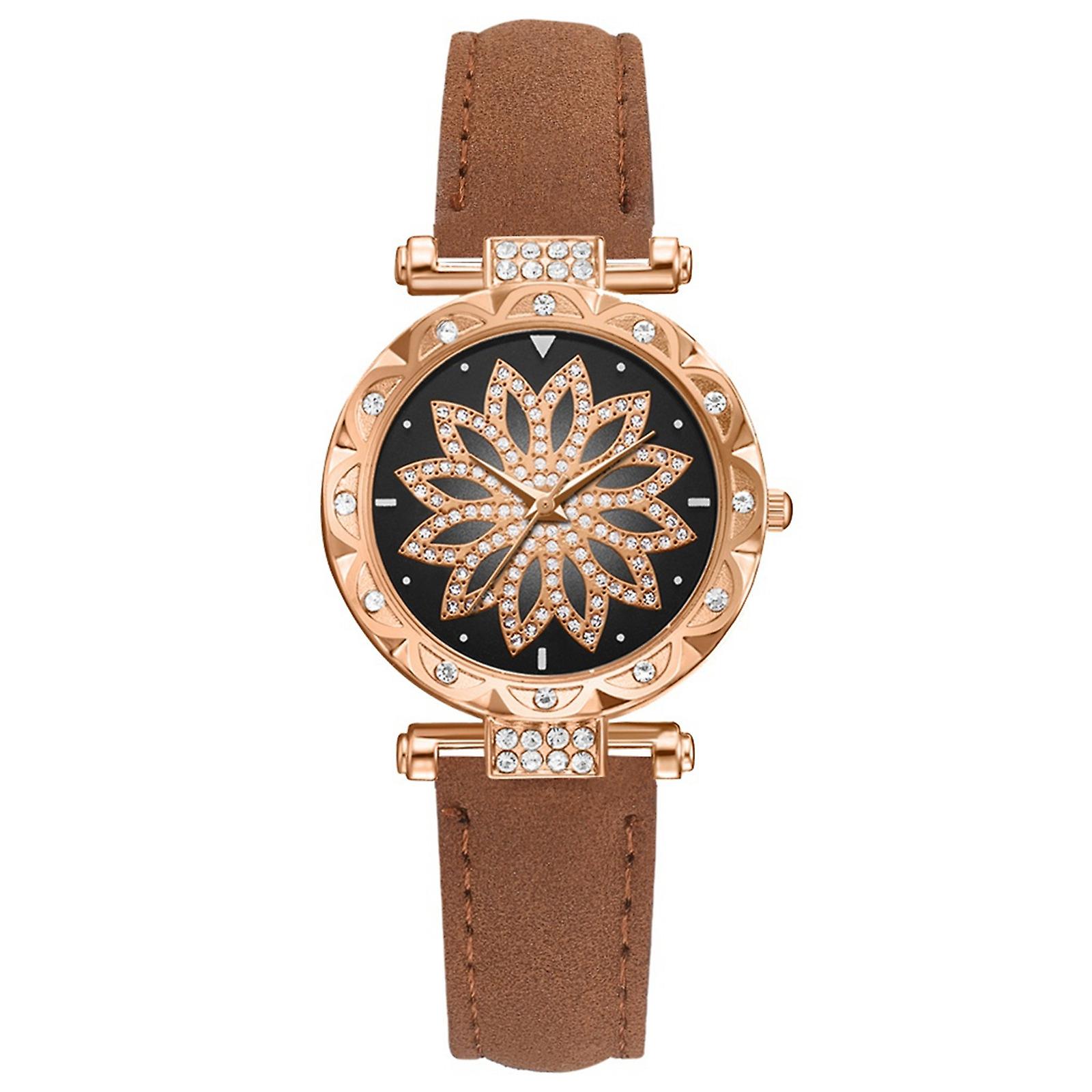 Foto 4 pulgar | Reloj Huoguo Para Mujer Con Correa Y Esfera En Forma De Hoja Con Forma De Estrella - Venta Internacional.
